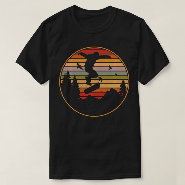 T-shirt Retro Skateboard Hobby pour Skateboarders (Design devant)