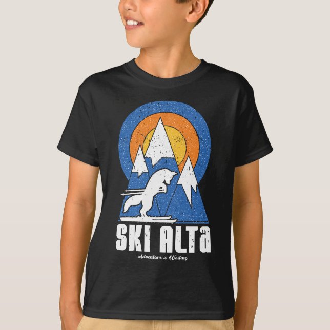 T-shirt Retro Ski Alta White Fox (Devant)