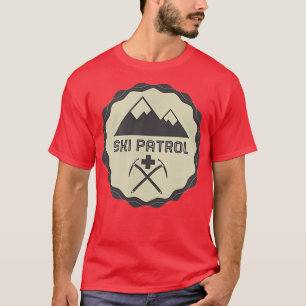T-shirt RETRO SKI PATROL Skiier, Mountain Medy, Snowboar