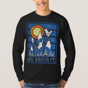 T-shirt Retro Ski Père Noël Fe
