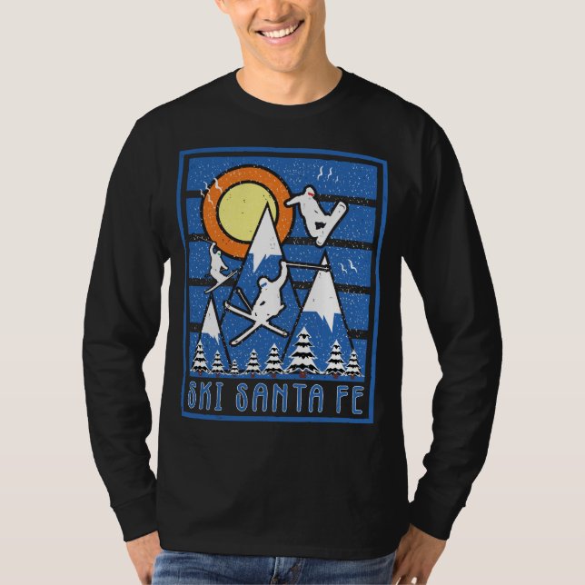 T-shirt Retro Ski Père Noël Fe (Devant)