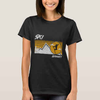 T-shirt rétro Ski Zermatt Suisse