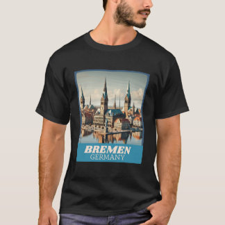 T-shirt Rétro Skyline de Brême
