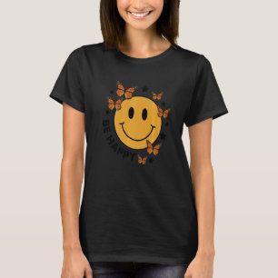 T-shirt Retro Smile Face Be Happy Face tendance