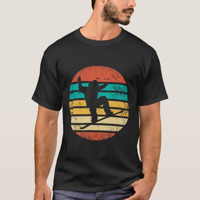 T-shirt Retro Snowboard - Snowboard Vintage (Devant)