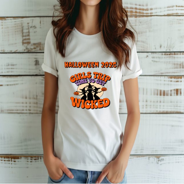 T-shirt Retro Sorcière filles Voyage Halloween Costume (Créateur téléchargé)