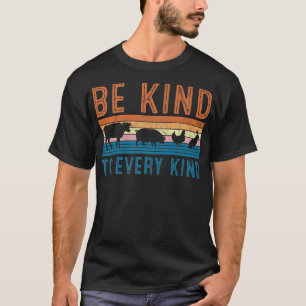 T-shirt Retro Soyez Gentil À Chaque Type Amoureux des anim