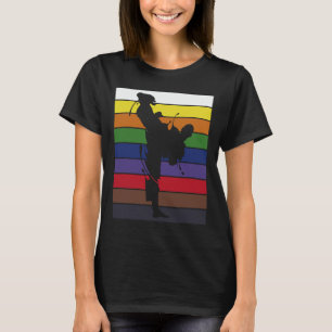 T-shirt Retro Sparring Athlete Martial Arts Black Belt Kar