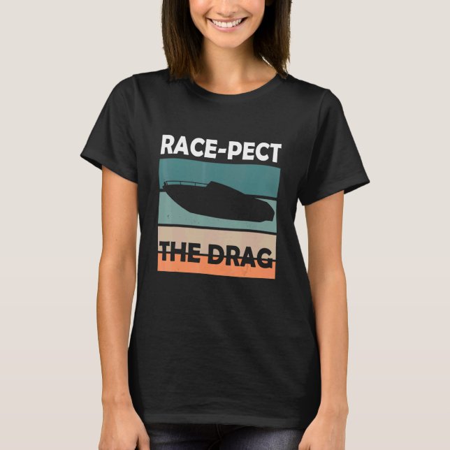 T-shirt Retro Speedboat Racing Drag Boat Racer Drag Boat R (Devant)