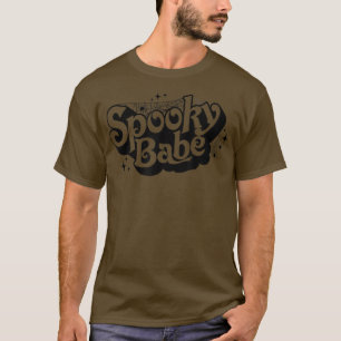 T-shirt Retro Spooky Babe Kids Spooky Season Halloween Par
