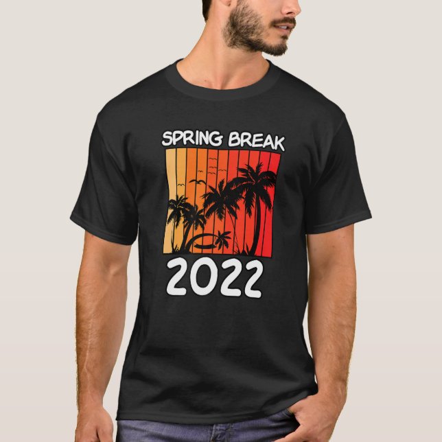 T-shirt Retro Spring Break 2022 Beach Vacation Trip 1 (Devant)