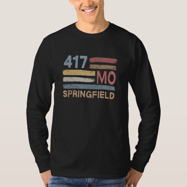 T-shirt Retro Springfield Area Code 417 Résidents State Mi (Devant)