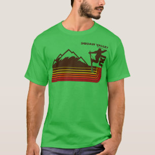 T-shirt Retro Squaw Valley les années 7080s Style Skiing S