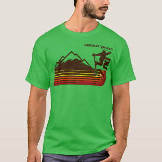 T-shirt Retro Squaw Valley les années 7080s Style Skiing S