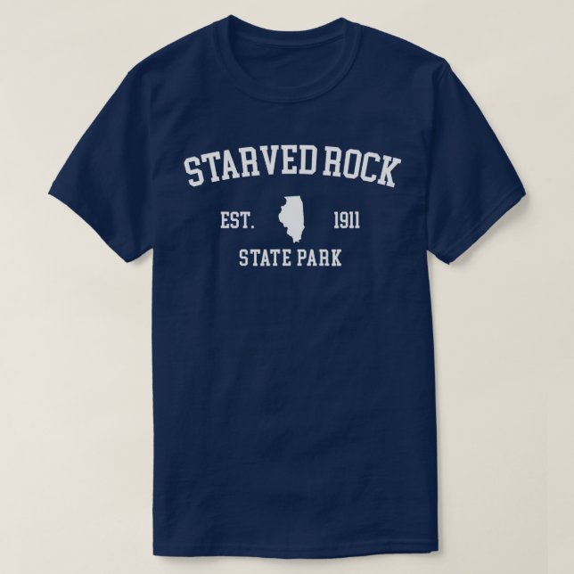 T-shirt Retro Starved Rock State Park Randonnée Illinois E (Design devant)