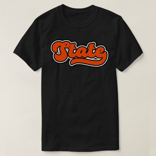 T-shirt Retro State Script Oklahoma Fière (Design devant)