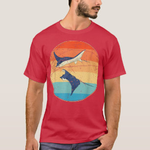 T-shirt Retro Stingray Océan Animal Manta Ray