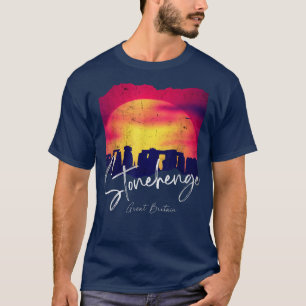 T-shirt Retro Stonehenge Angleterre SouvenirStonehenge À N