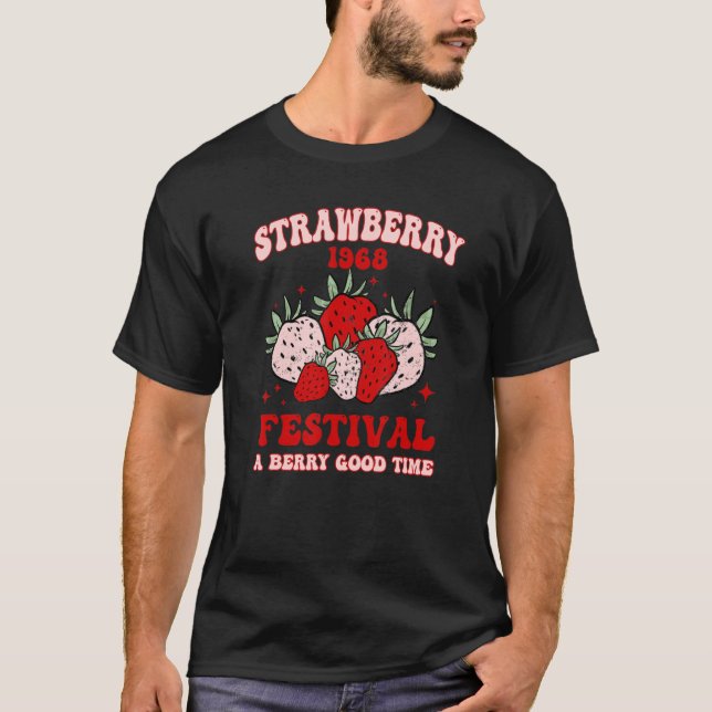 T-shirt Retro Strawberry Festival A Berry Good Time (Devant)