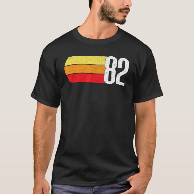 T-shirt Retro Stripes 82 Pour 40e Anniversaire En 2022 Né  (Devant)