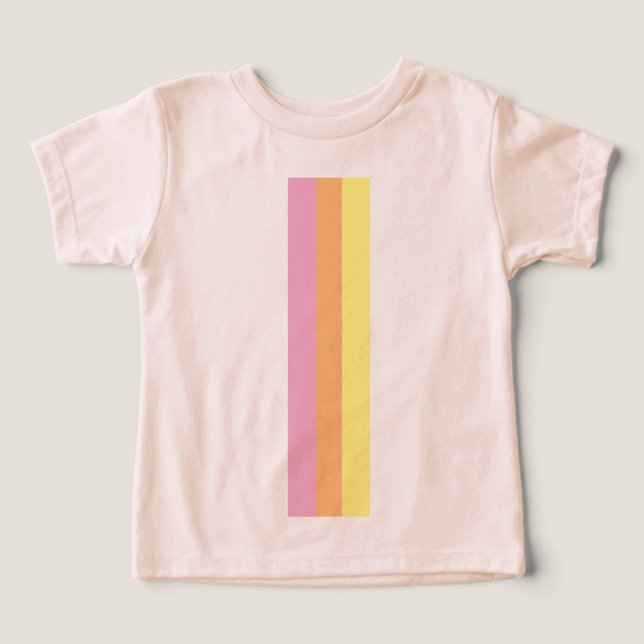 T-shirt Retro Stripes Toddler (Orange Multi) (Design Recto)