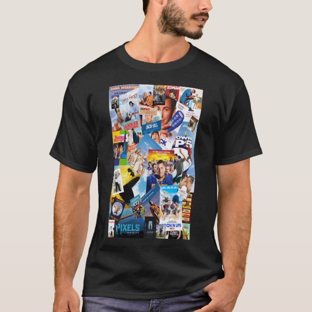 T-shirt Retro Style Art Adam Sandler Collage Awesome First (Devant)