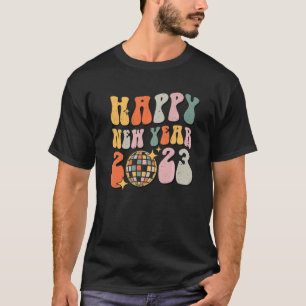 T-shirt Retro Style Disco Super Bonne année 2023