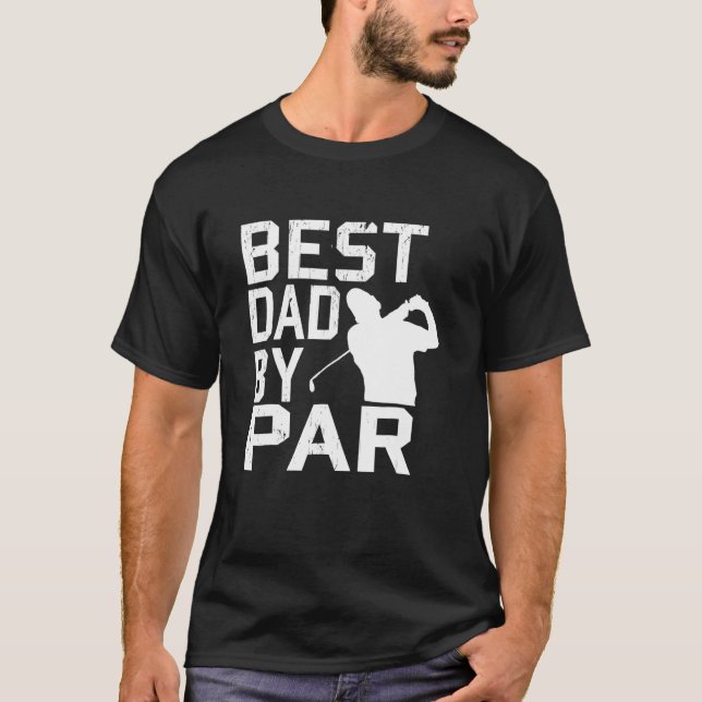 T-shirt Rétro Style Meilleur Papa By Par Golf Papa Golfer  (Devant)