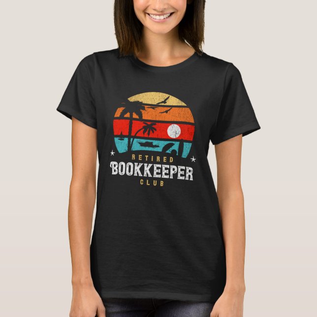 T-shirt Retro Style  Retirement Gag Idea   Retired Bookkee (Devant)