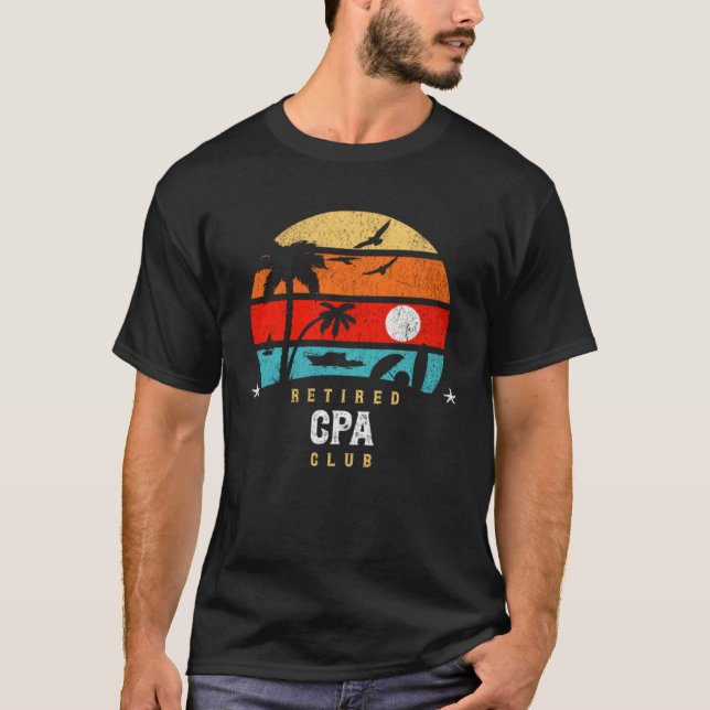 T-shirt Retro Style  Retirement Gag Idea   Retired CPA (Devant)