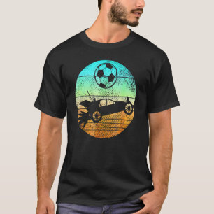 T-shirt Retro Style Rocket Rc Soccer Voiture Ligue Gamer C