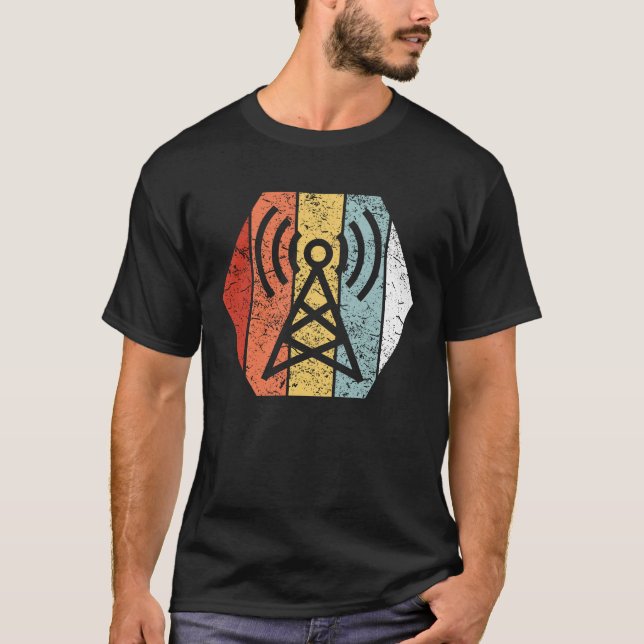 T-shirt Rétro style vintage drôle du radio-amateur 80s (Devant)