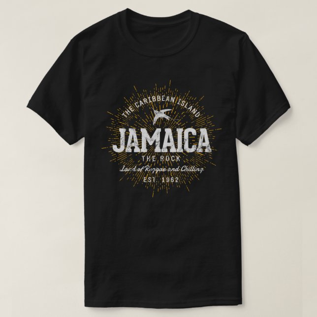 T-shirt Retro Style Vintage Jamaica  (Design devant)