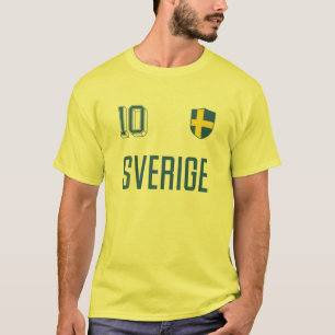 T-shirt Retro Suède Soccer Jersey Suède Numéro 10 Sveri
