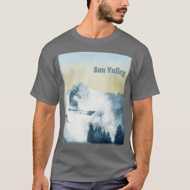 T-shirt Retro Sun Valley Skiing Fan Gift (Devant)