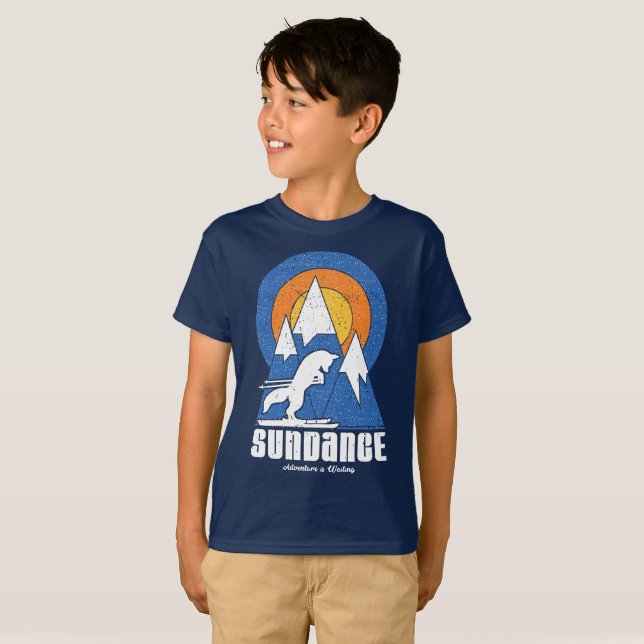 T-shirt Retro Sundance Ski White Fox (Devant entier)