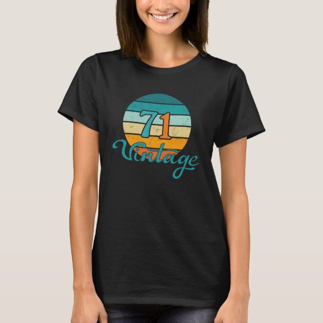 T-shirt Retro Sunset 71 Vintage en détresse (Devant)