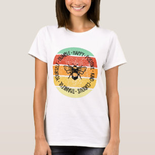 T-shirt Retro Sunset Bee Positive