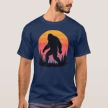 T-shirt Retro Sunset Bigfoot | Vintage Sasquatch