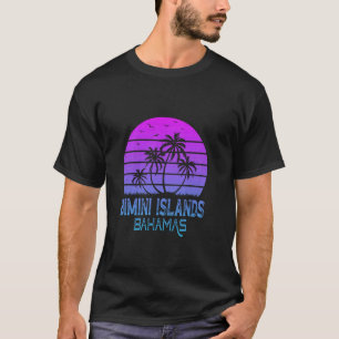 T-shirt Retro Sunset Bimini Iles Bahamas Vintage été