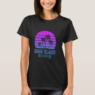 T-shirt Retro Sunset Bimini Iles Bahamas Vintage été