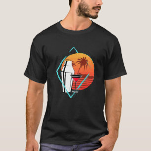 T-shirt Retro Sunset Boisson Bartender Barkeep Barman Cock