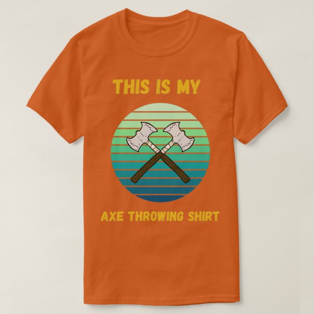 T-shirt Retro Sunset Ceci est mon Ax Throwing ShirtDrôle N (Design devant)