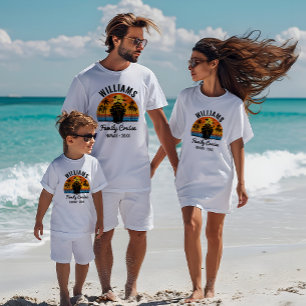 T-shirt Retro Sunset Custom Family Cruise Customisée Group