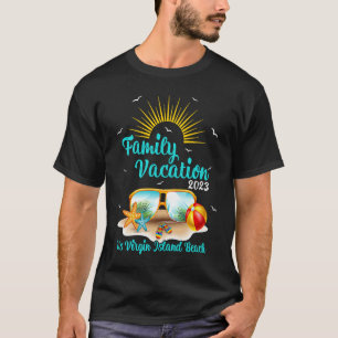 T-shirt Retro Sunset Family Vacation 2023 Us Virgin Island