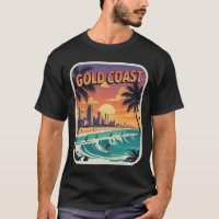Retro Sunset Gold Coast Australie Surfer Beach
