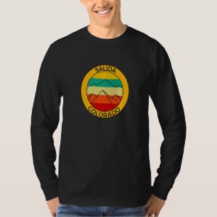 T-shirt Retro Sunset Mountains Salida Colorado Souvenir Re