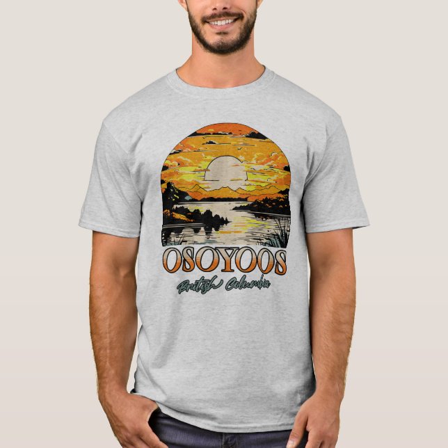 T-shirt Retro Sunset Osoyoos Colombie-Britannique (Devant)