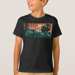 T-shirt Retro Sunset Paysage Asie Thaïlande - Typographie