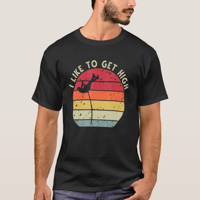 T-shirt Retro Sunset Pole Vault 10 (Devant)